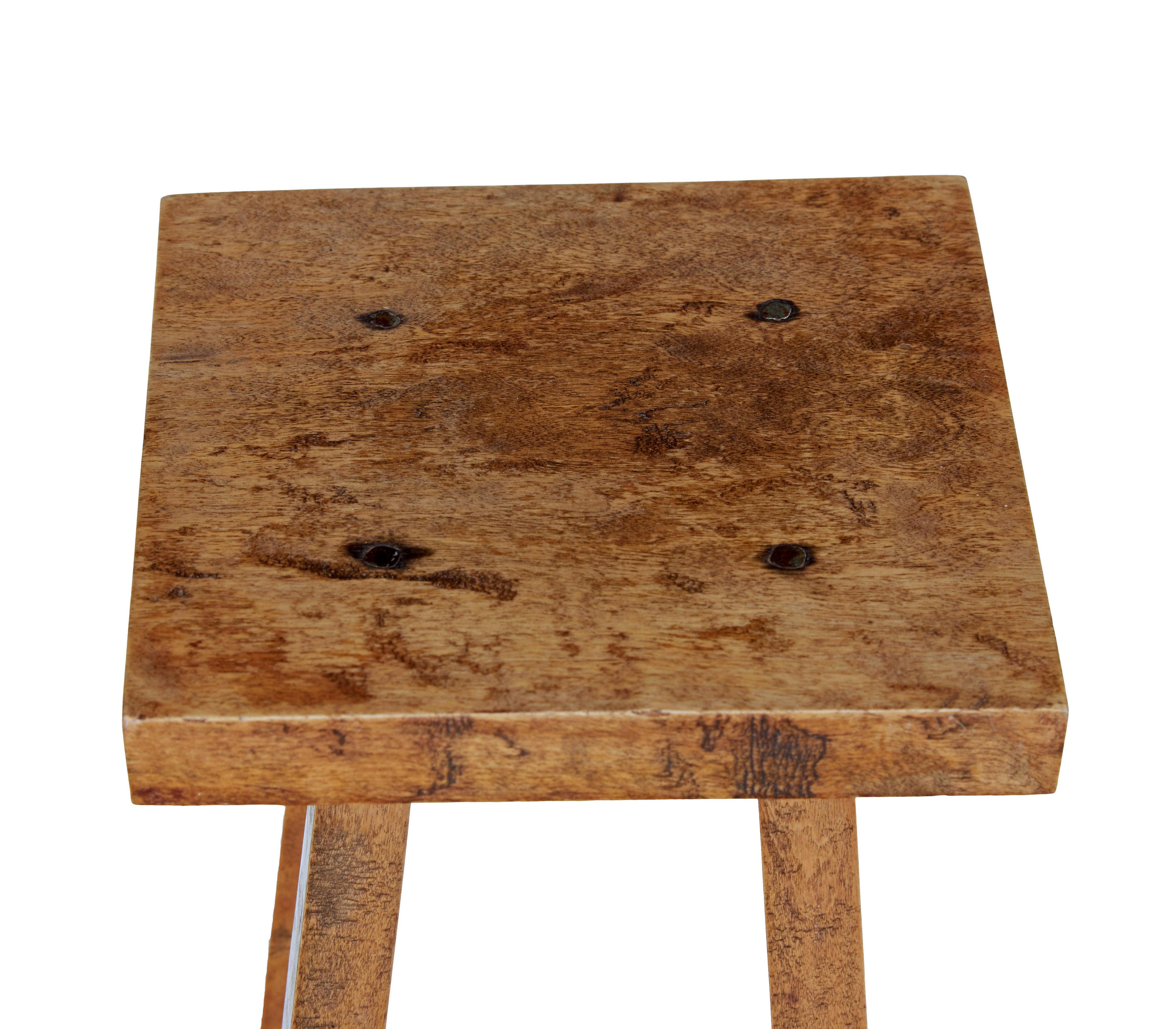 Pair of late 19th century rustic oak pedestal stands In Good Condition For Sale In Debenham, Suffolk