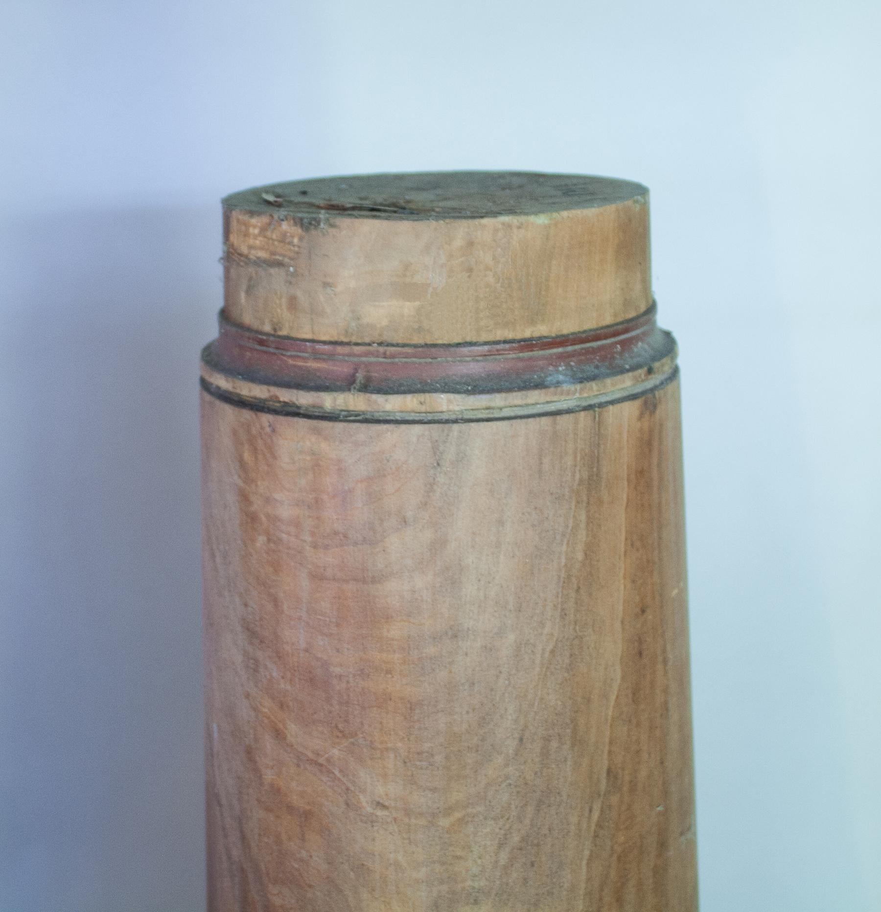 Pair of Late 19th Century Satin Wood Columns 3