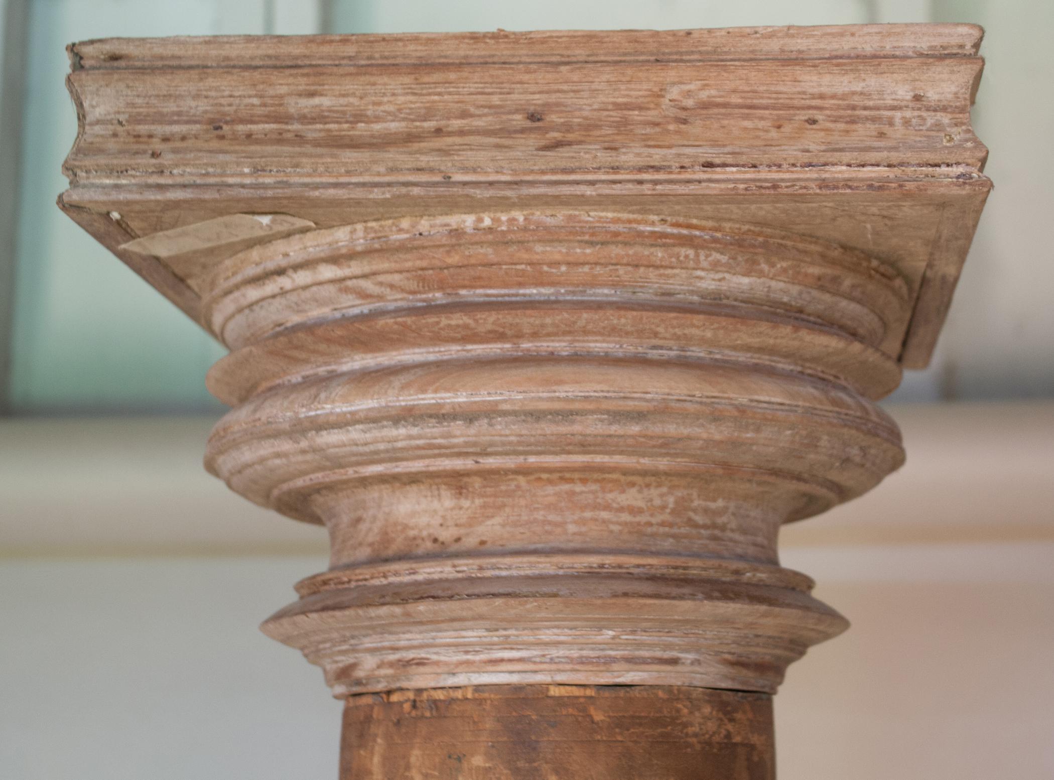 Anglo-Indian Pair of Late 19th Century Satin Wood Columns