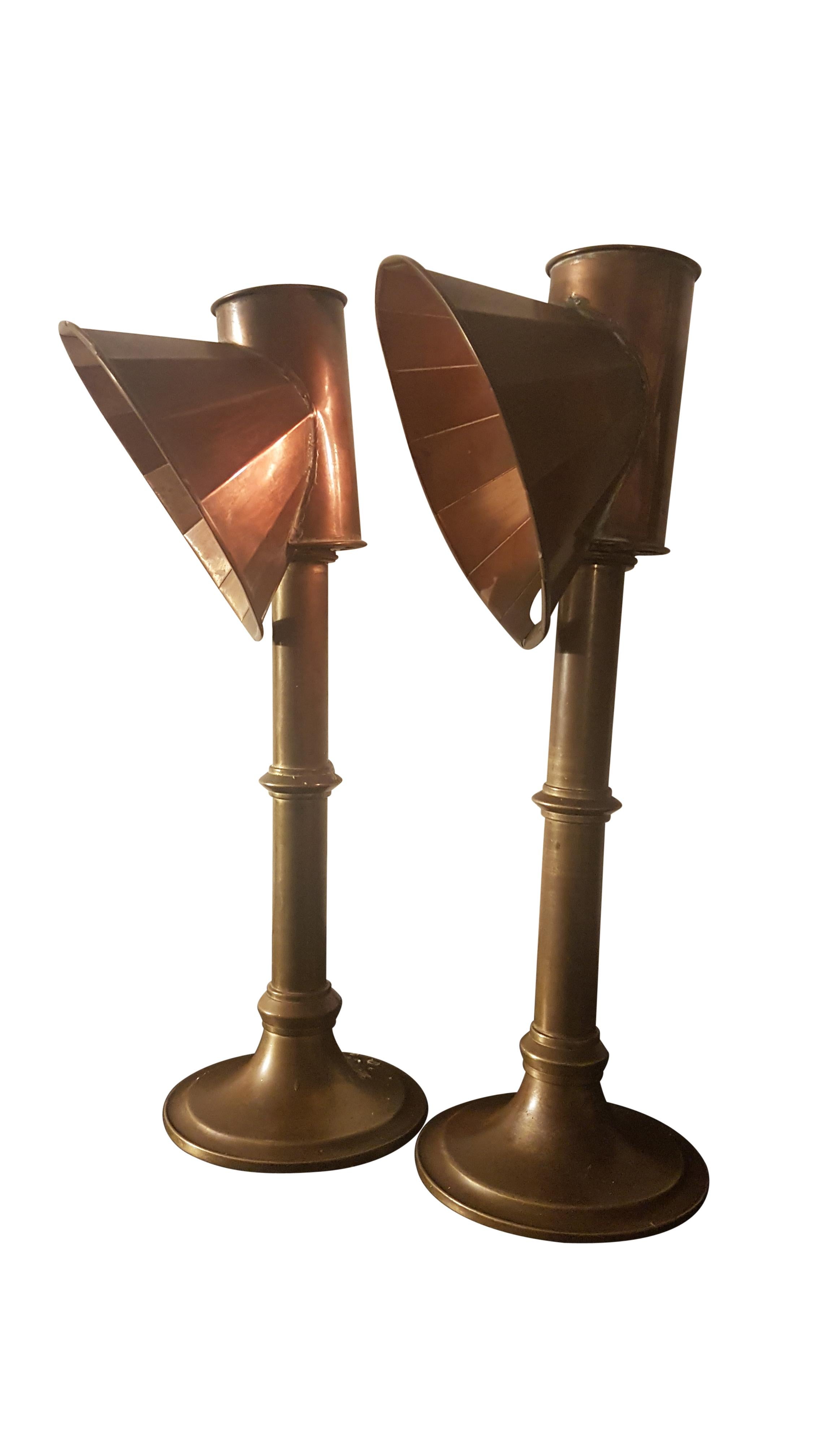 English Pair of Late 19th Century Students Candle Stands by Miller's of London For Sale