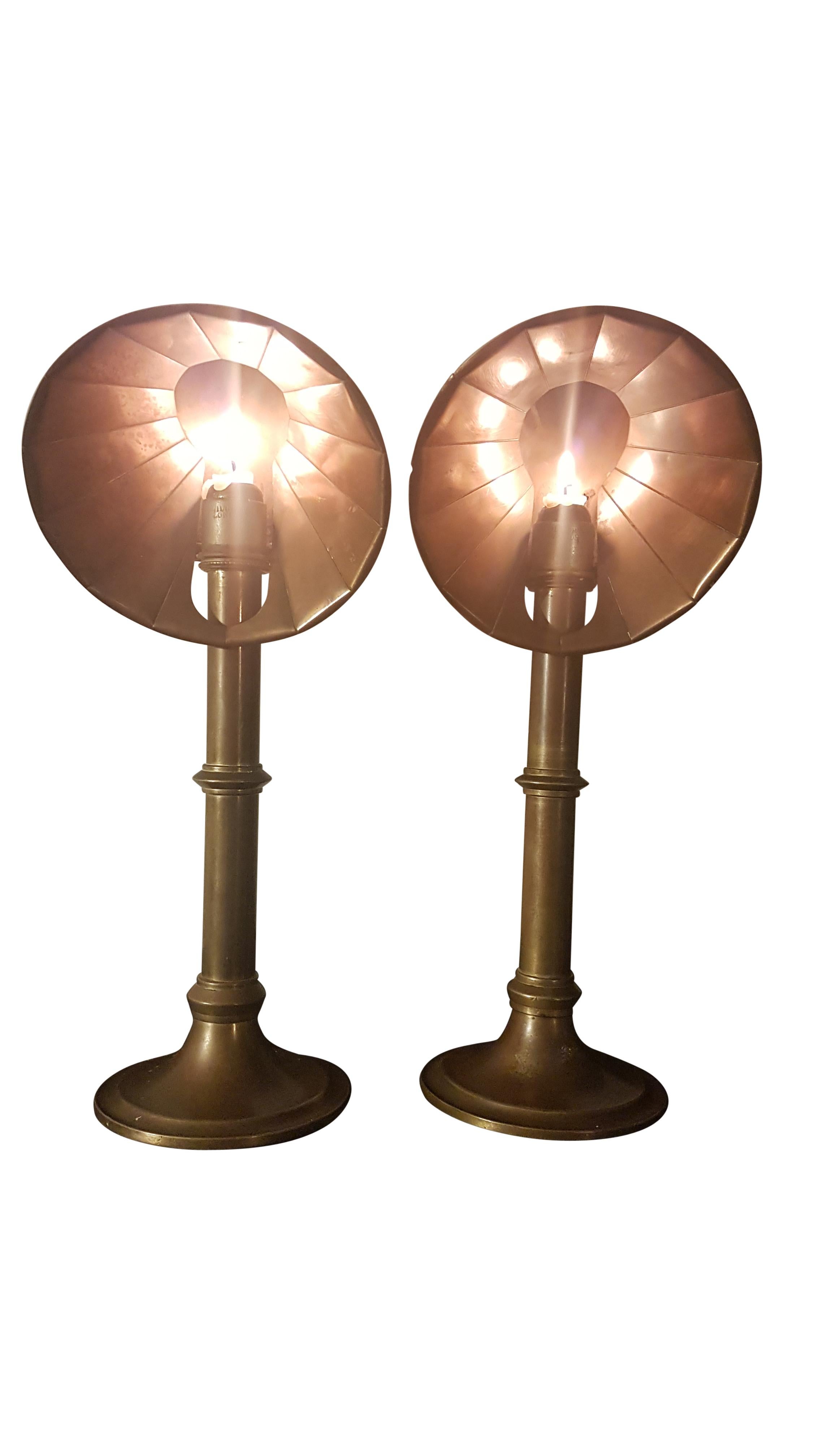 Pair of Late 19th Century Students Candle Stands by Miller's of London In Fair Condition For Sale In Bodicote, Oxfordshire