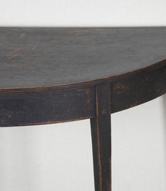 Pair of Late 19th Century Swedish Demi-Lune Tables