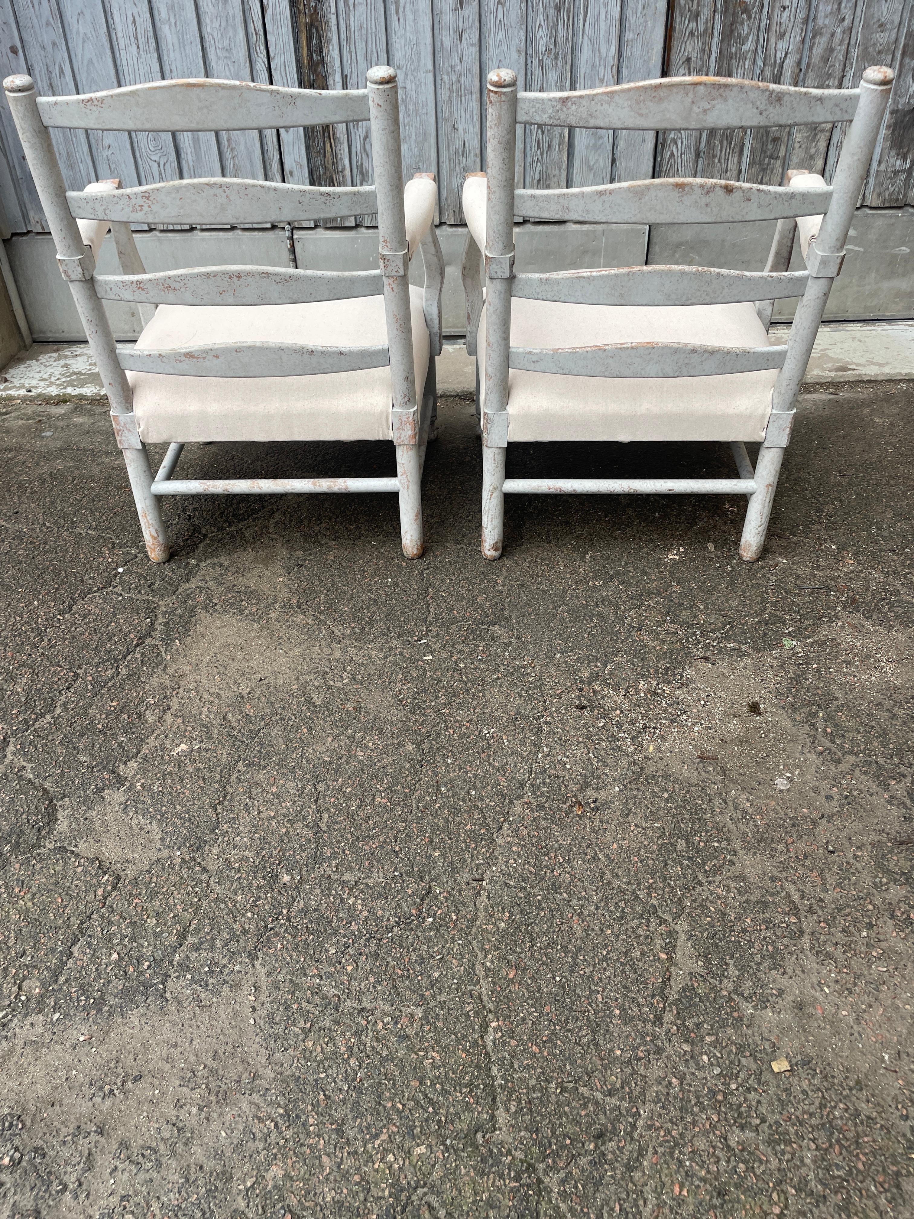 Pair of Late 19th Century Swedish Gripsholm Armchairs For Sale 4