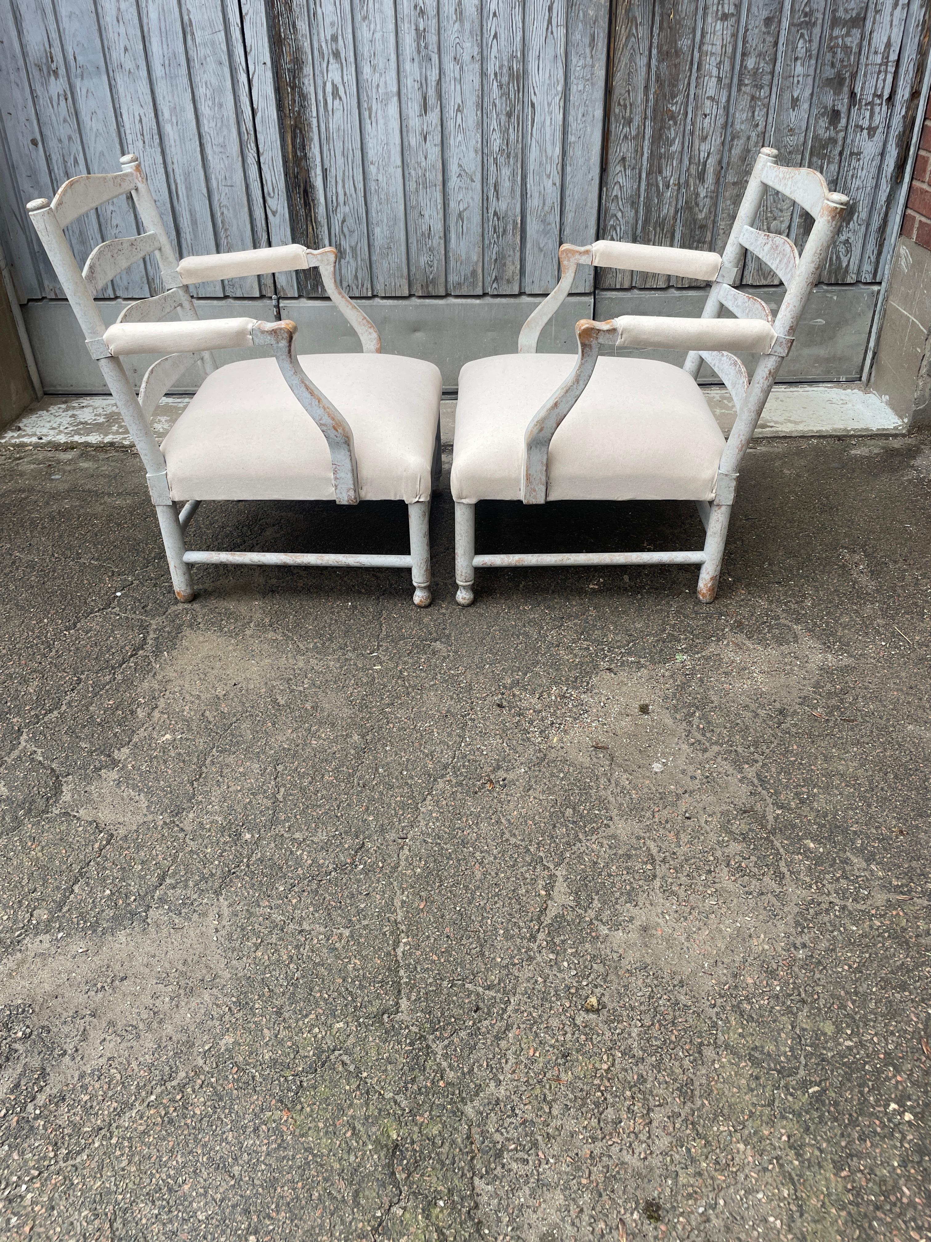 Pair of Late 19th Century Swedish Gripsholm Armchairs For Sale 6