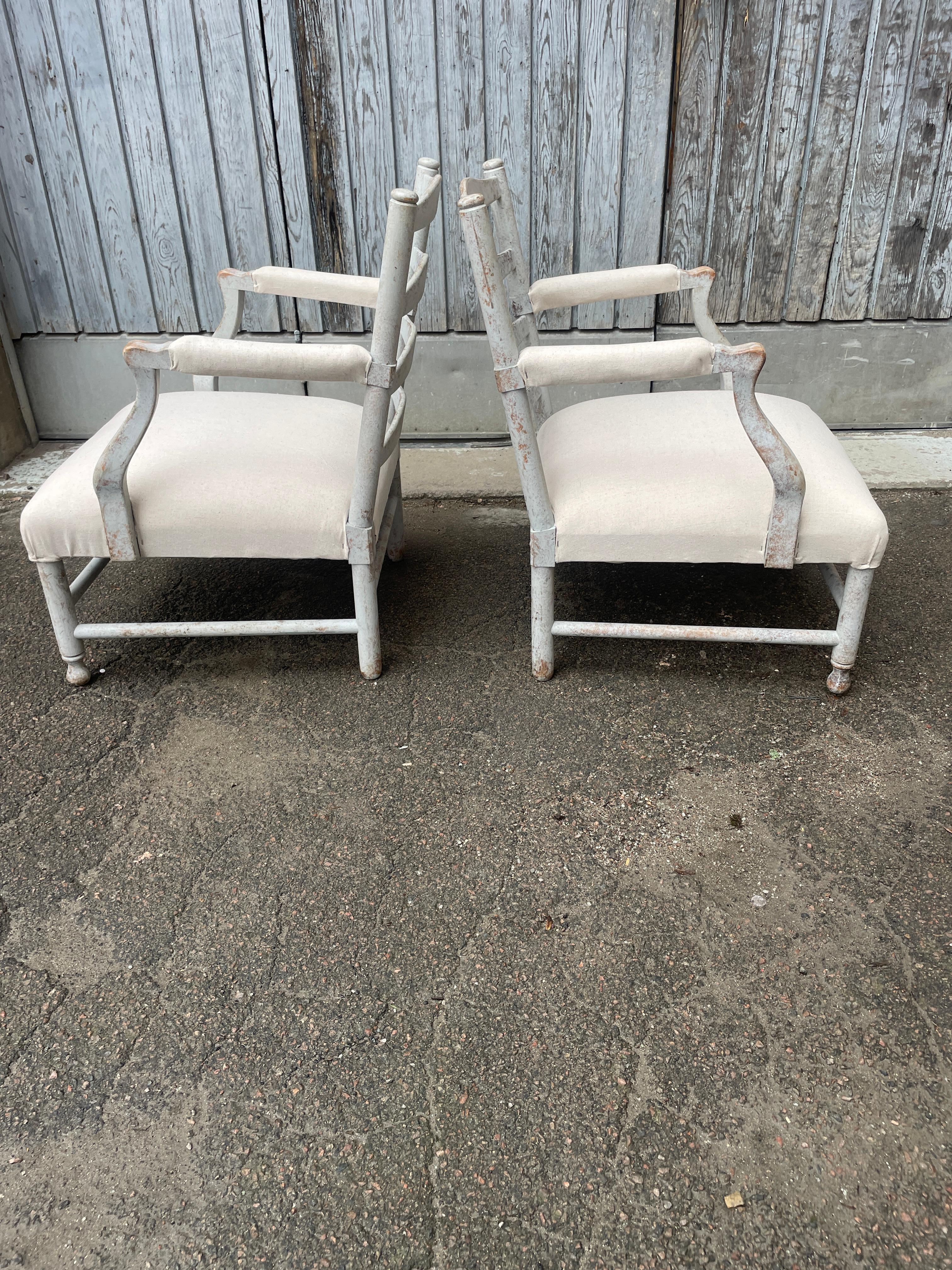 Pair of Late 19th Century Swedish Gripsholm Armchairs For Sale 2