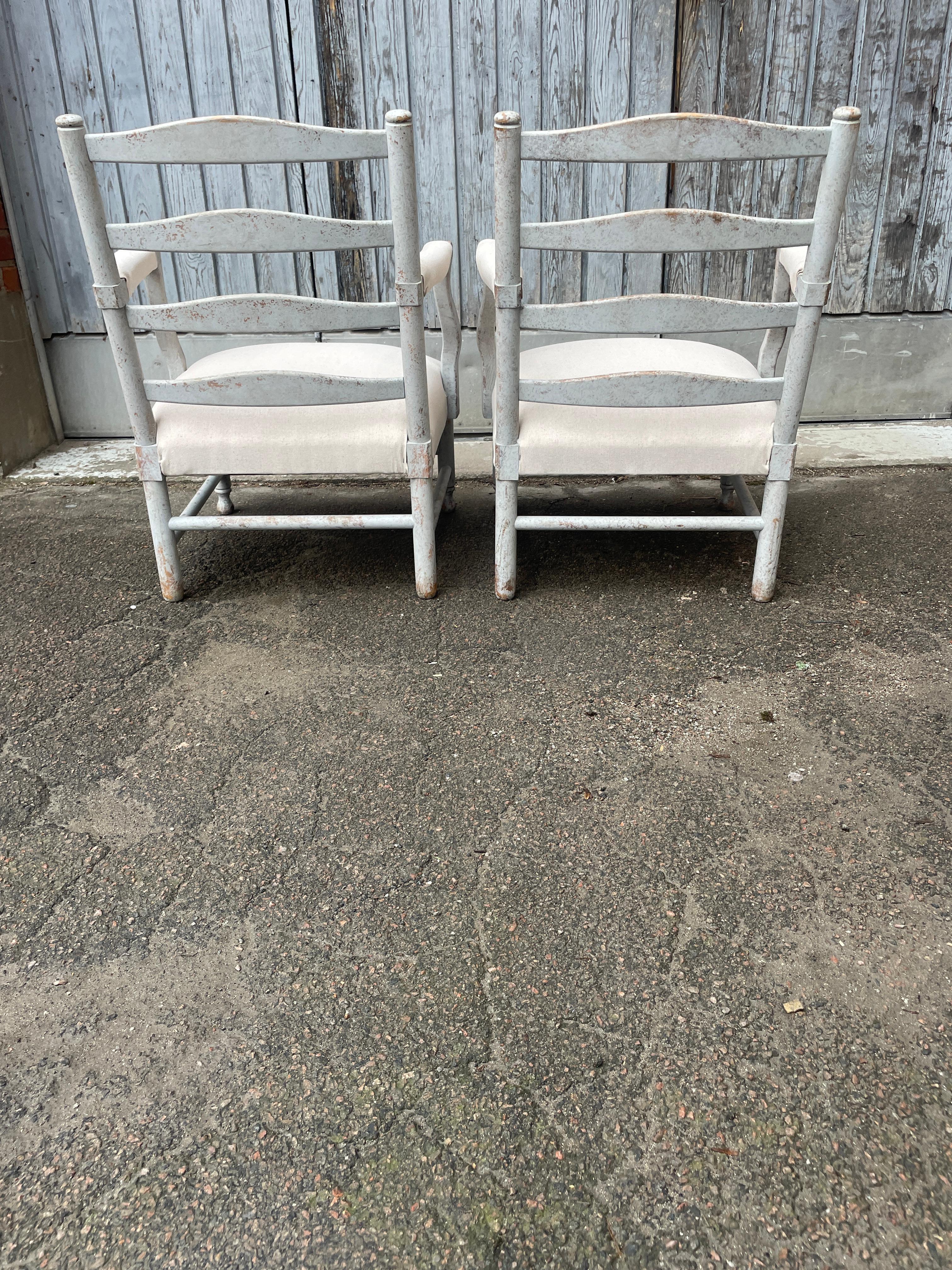 Pair of Late 19th Century Swedish Gripsholm Armchairs For Sale 3