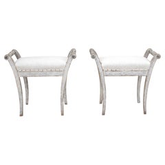 Pair of Late 19th Century Swedish Gustavian Style Footstools
