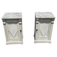 Antique Pair of Late 19th Century Swedish Gustavian Style Nightstands