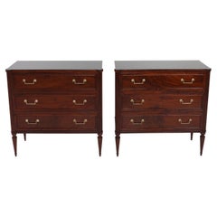 Antique Pair of Late 19th Century Three Drawer Chests