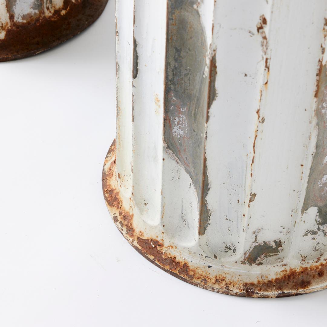 Pair of Late 19th Century Zinc Fluted Columns For Sale 2