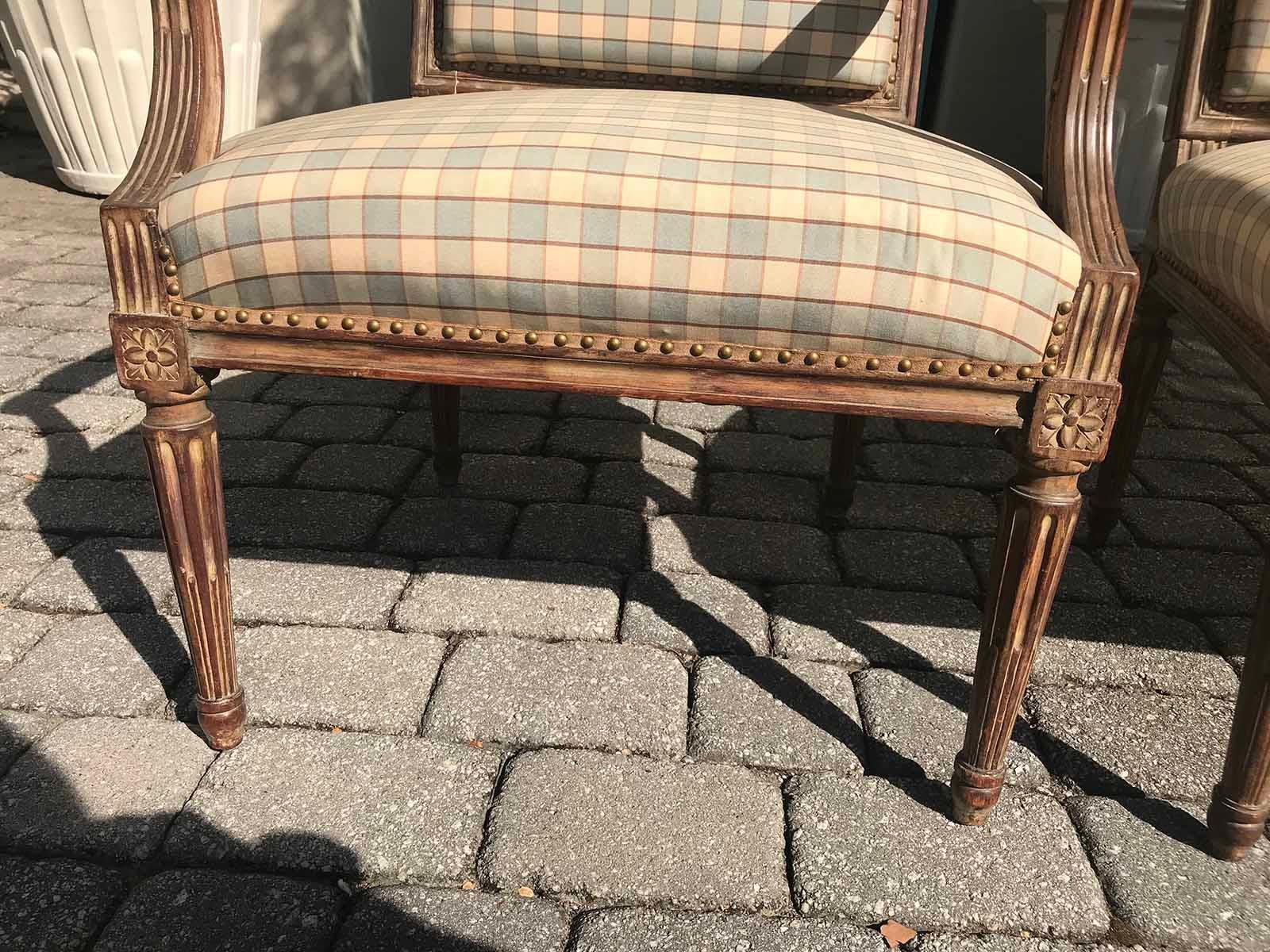 Pair of Late 19th-Early 20th Century Louis XVI Armchairs 7