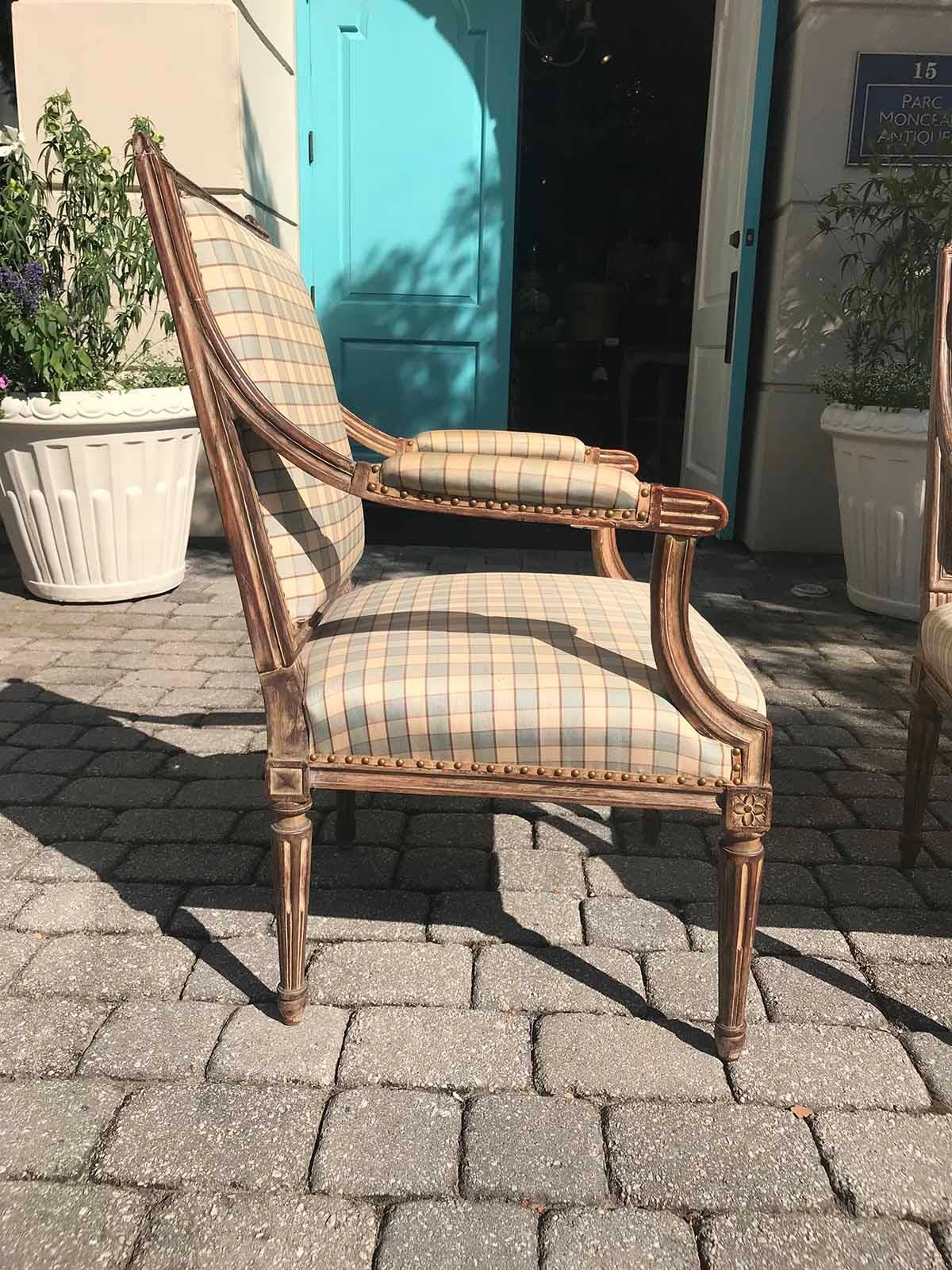 Pair of Late 19th-Early 20th Century Louis XVI Armchairs 1