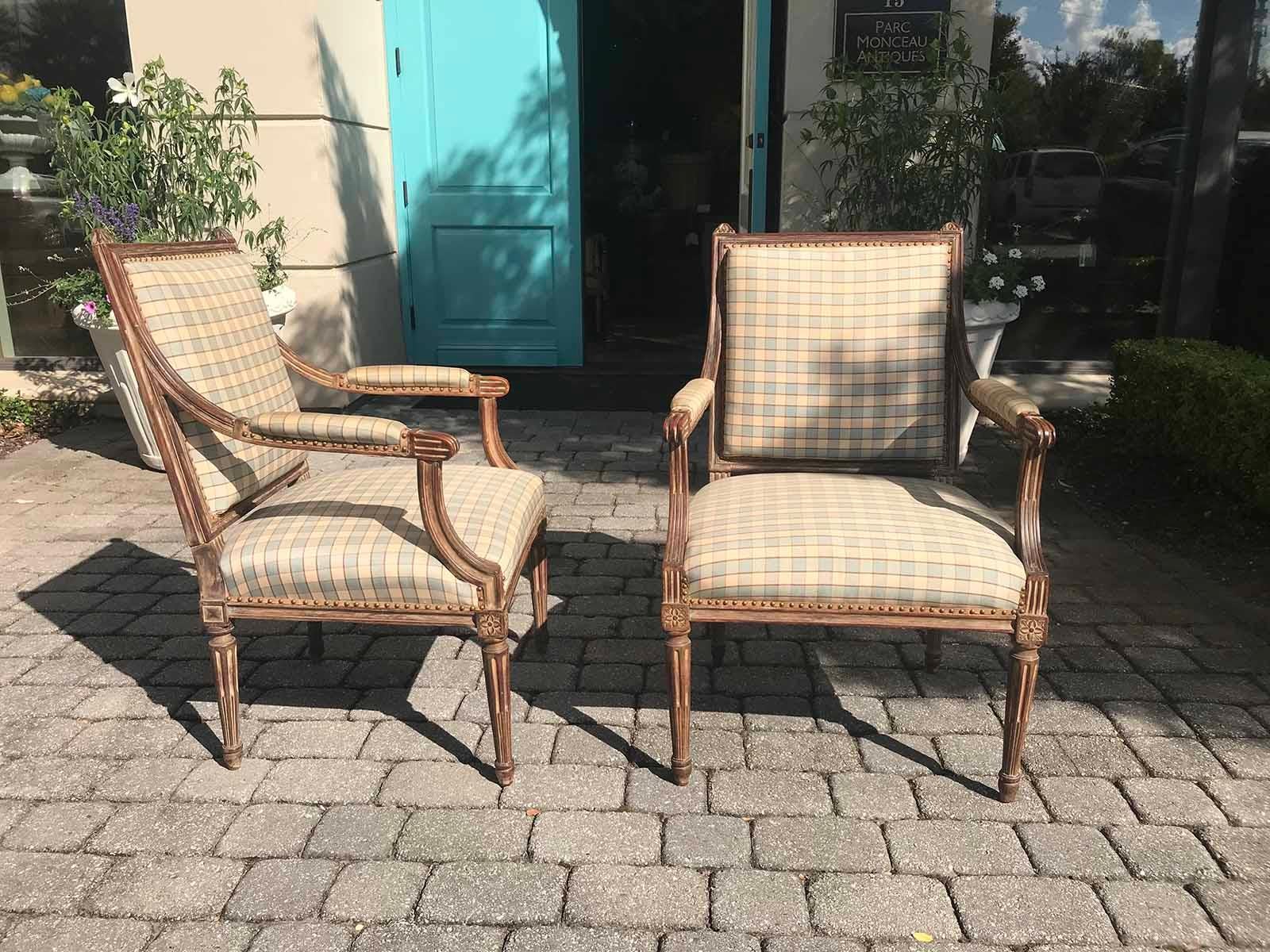 Pair of Late 19th-Early 20th Century Louis XVI Armchairs 2