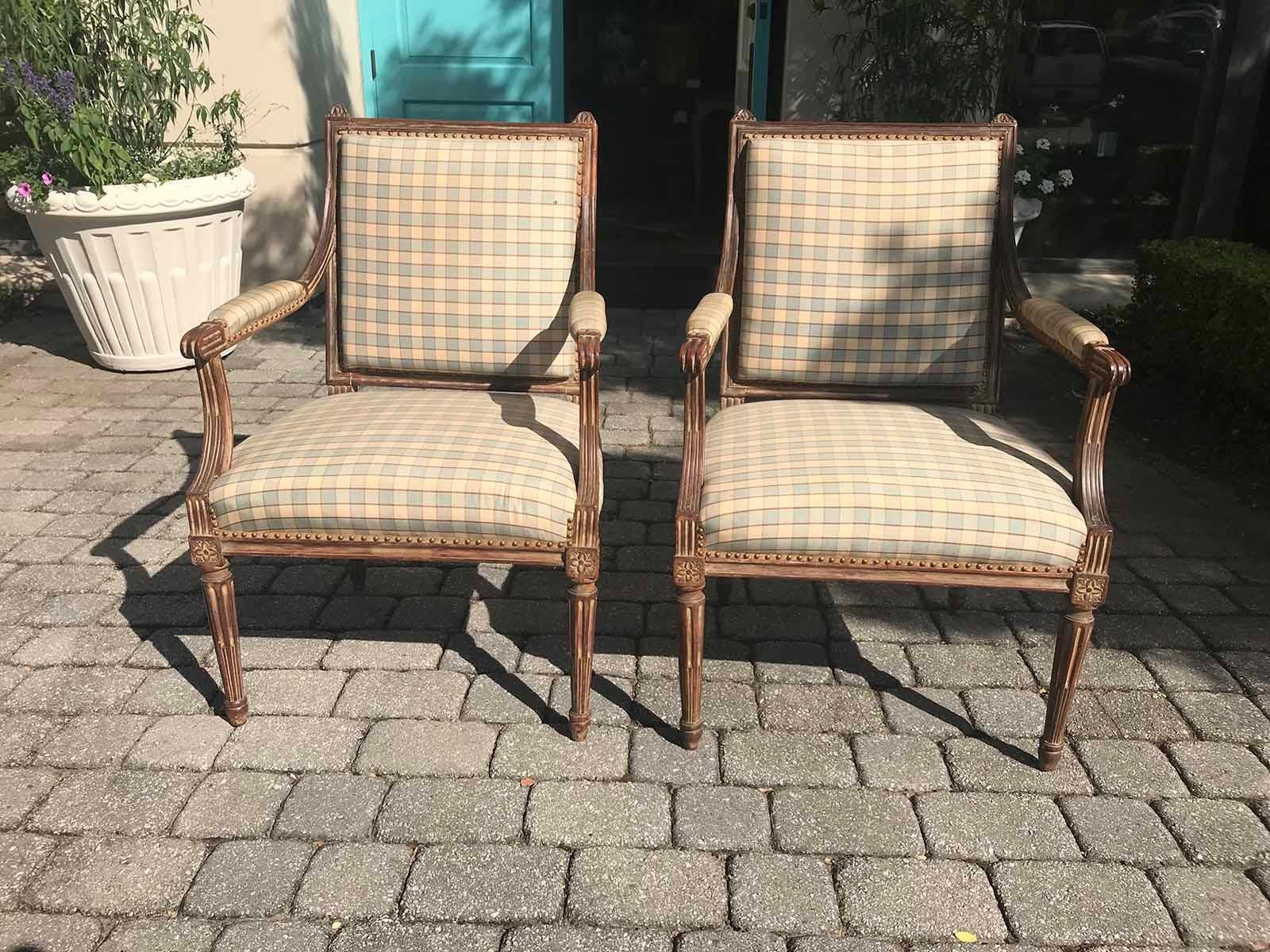 Pair of Late 19th-Early 20th Century Louis XVI Armchairs 3