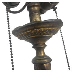 Pair of Late 19thC Brass Candlesticks Electrified Probably Ecumenical  France