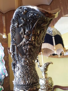 Pair of Late 19th Century Gilt Ewer Lights