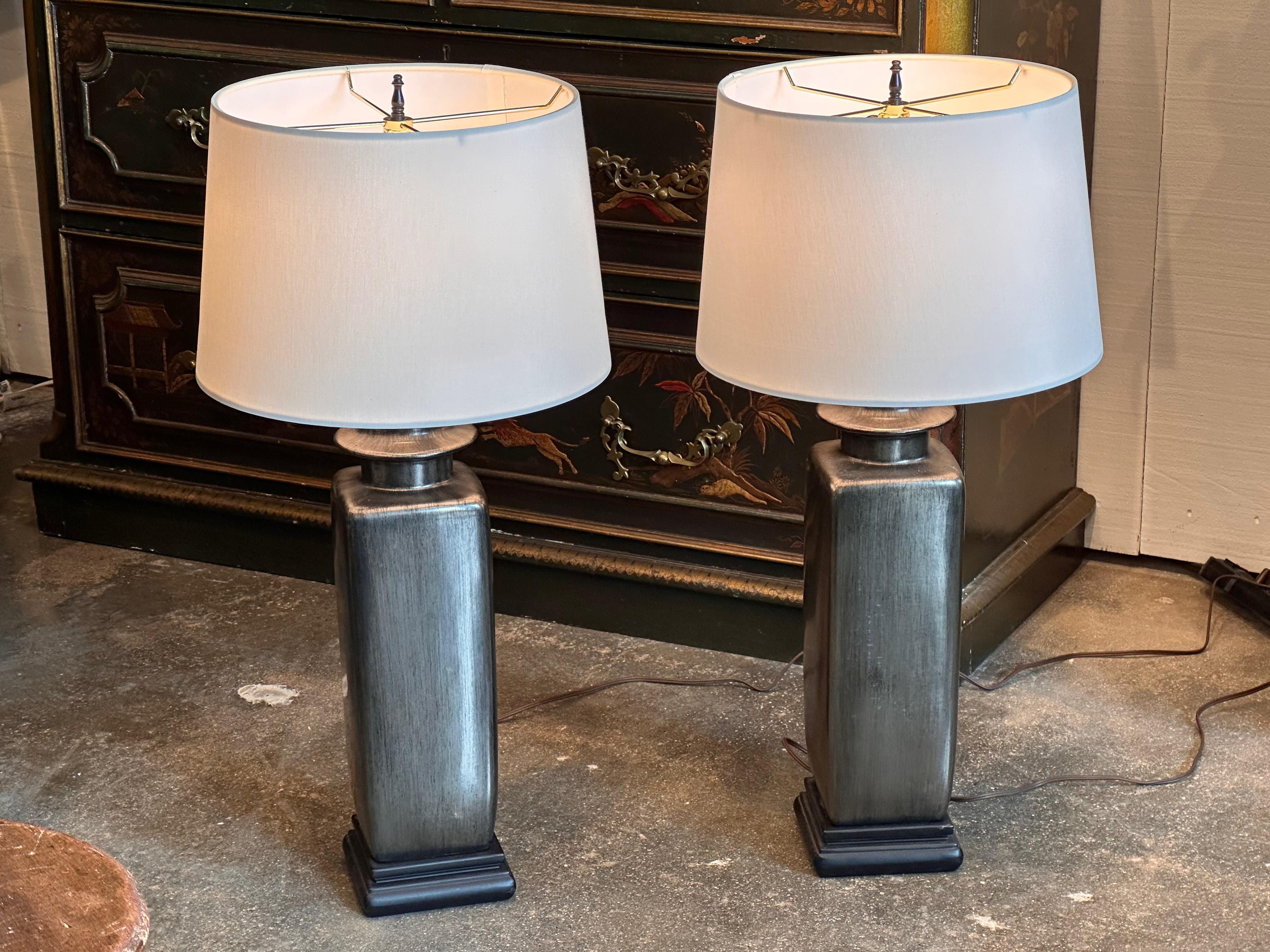 Pair of Late 20th Century Asian Inspired Lamps For Sale 1