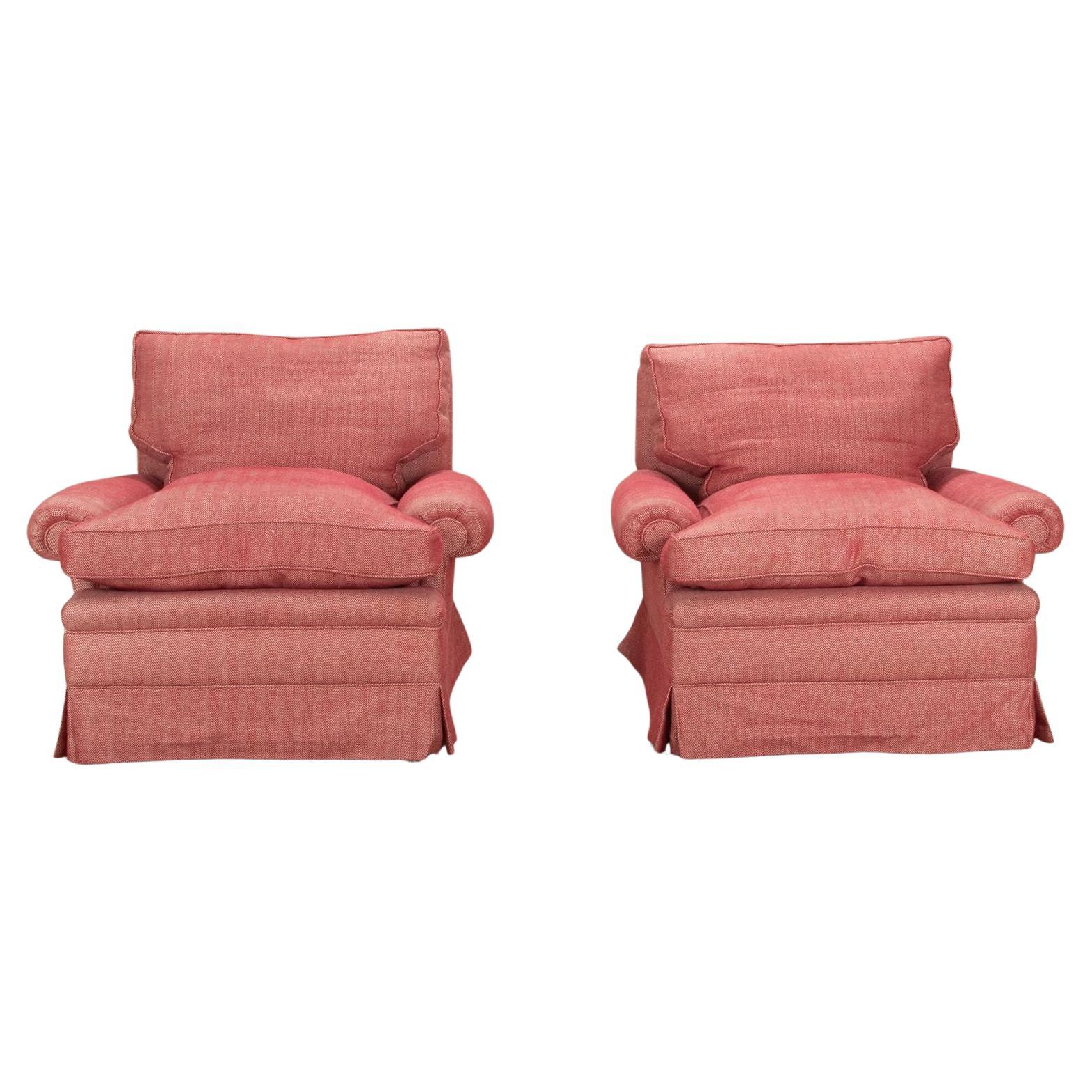Pareja de sillones ingleses Colefax y Fowler de finales del siglo XX en venta