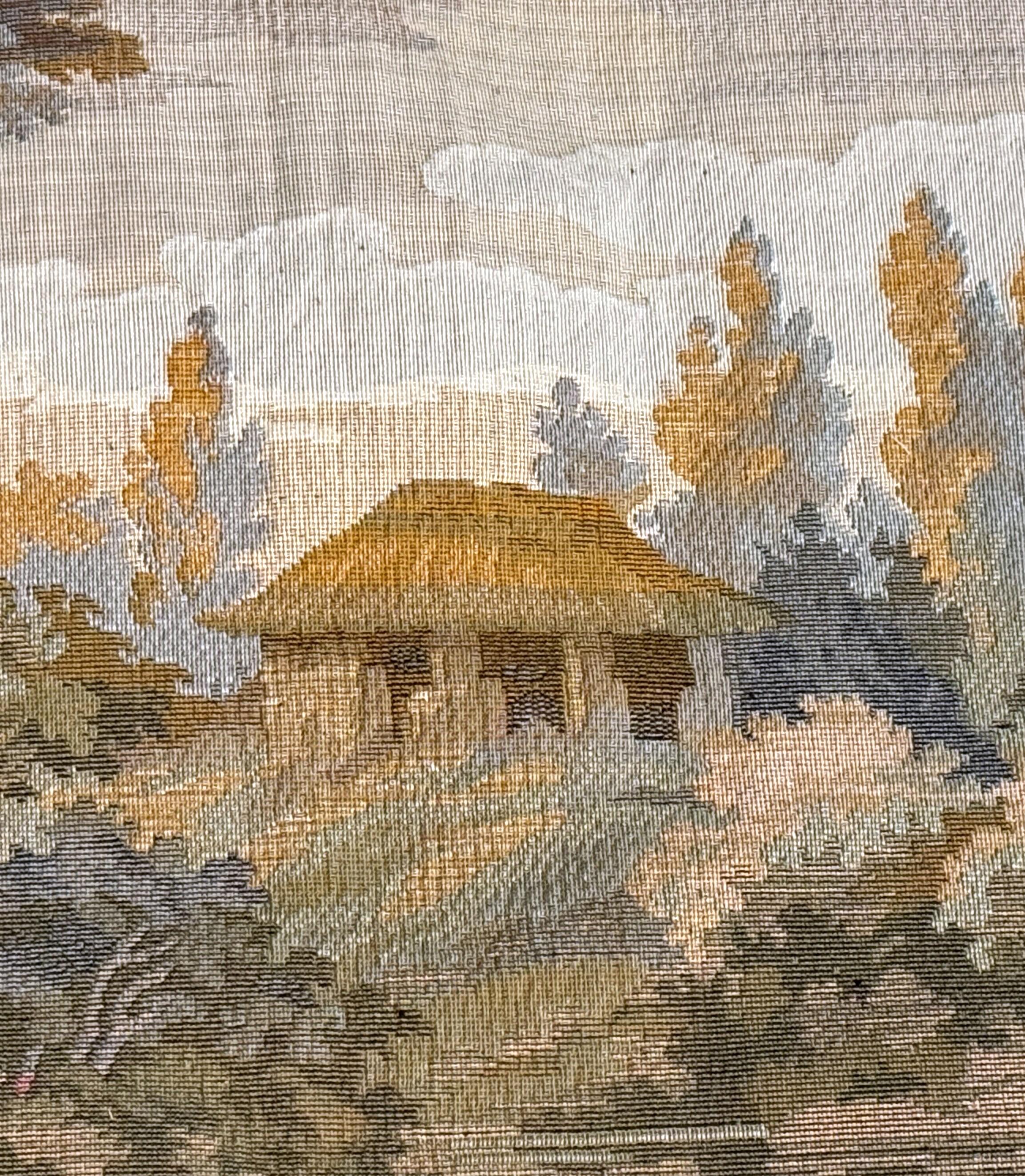 Pair of late 20th Century French Gobelins-Style Verdure Tapestry Panels en vente 7