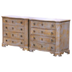 Pair of Late 20th Century French Louis Philippe Style Painted Commodes Chests