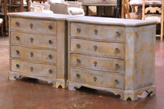 Pair of Late 20th Century French Louis Philippe Style Painted Commodes Chests