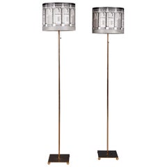 Vintage Pair of Late 20th Century Italian Floor Lamps by Fornasetti