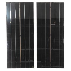 Pair of Late 20th Century Large Postmodern Beveled Mirrored Bifold Screens