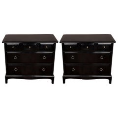 Pair of Late 20th Century Mahogany and Later Ebonised Chest of Drawers