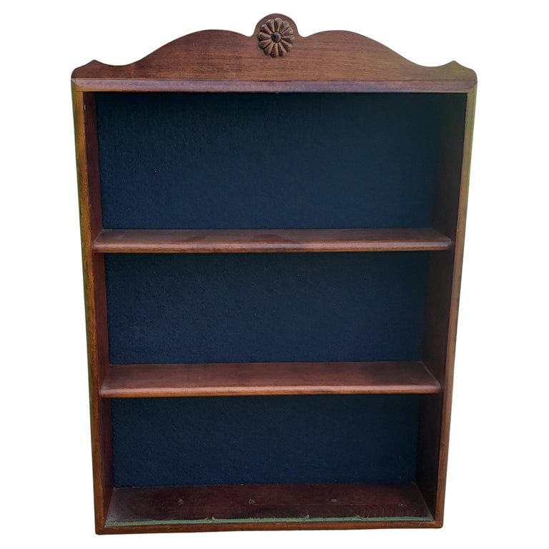 Pair of Late 20th Century Mahogany Hanging Wall Shelves For Sale at 1stDibs