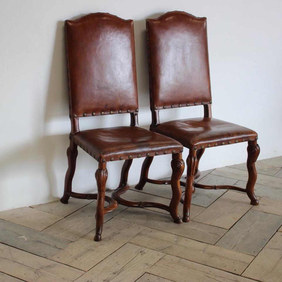 19th Century Pair of Late 18th Century Italian Side Chairs