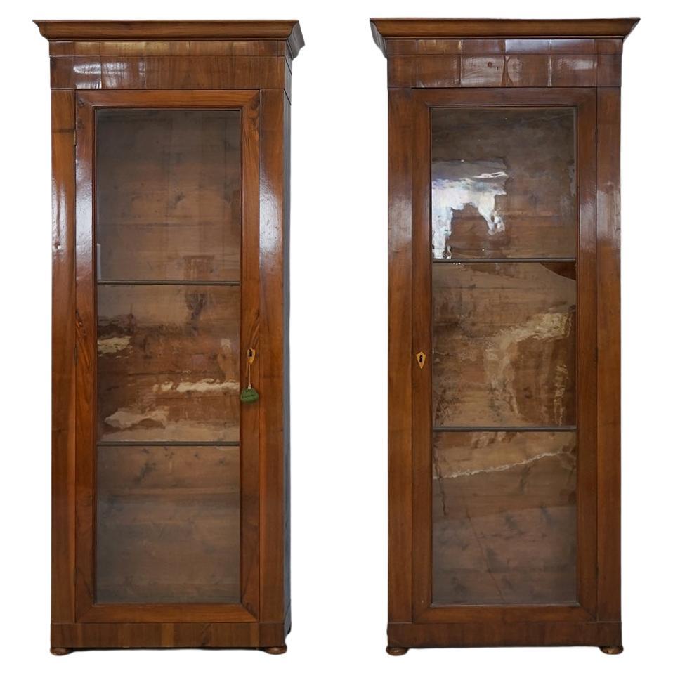 Pair of Late Empire Style Bookcases For Sale