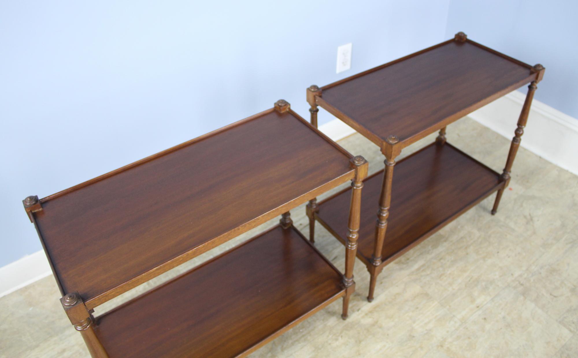 Pair of Late Georgian Mahogany End Tables 2