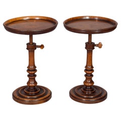 Pair of Late Georgian Walnut Candlestick Risers