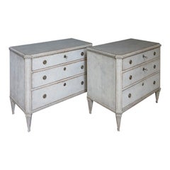 Pair of Late Gustavian Style Chests of Drawers Pair of Late Gustavian Style Chests of Drawers