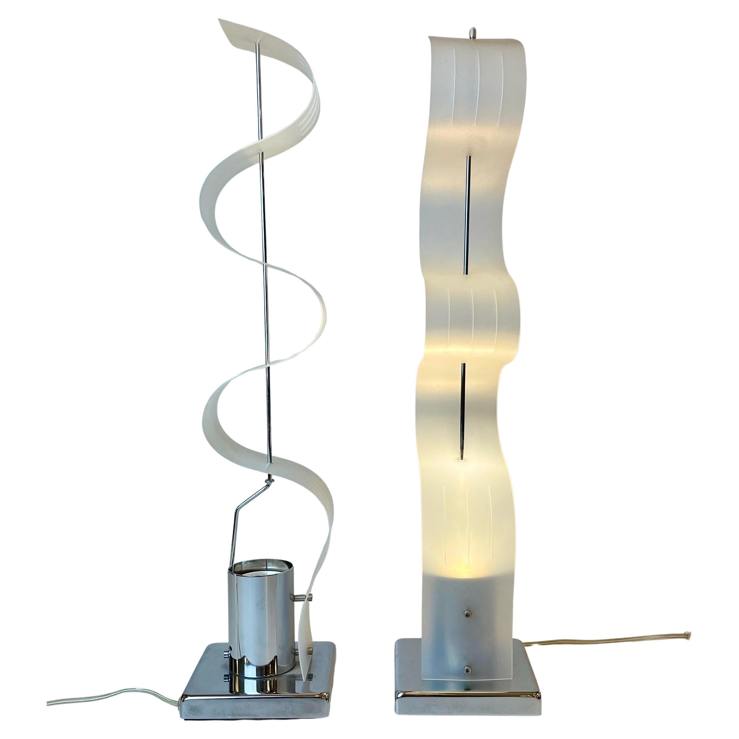 Pair of Late Post-Modern Table Lamps, 1990s~2000s