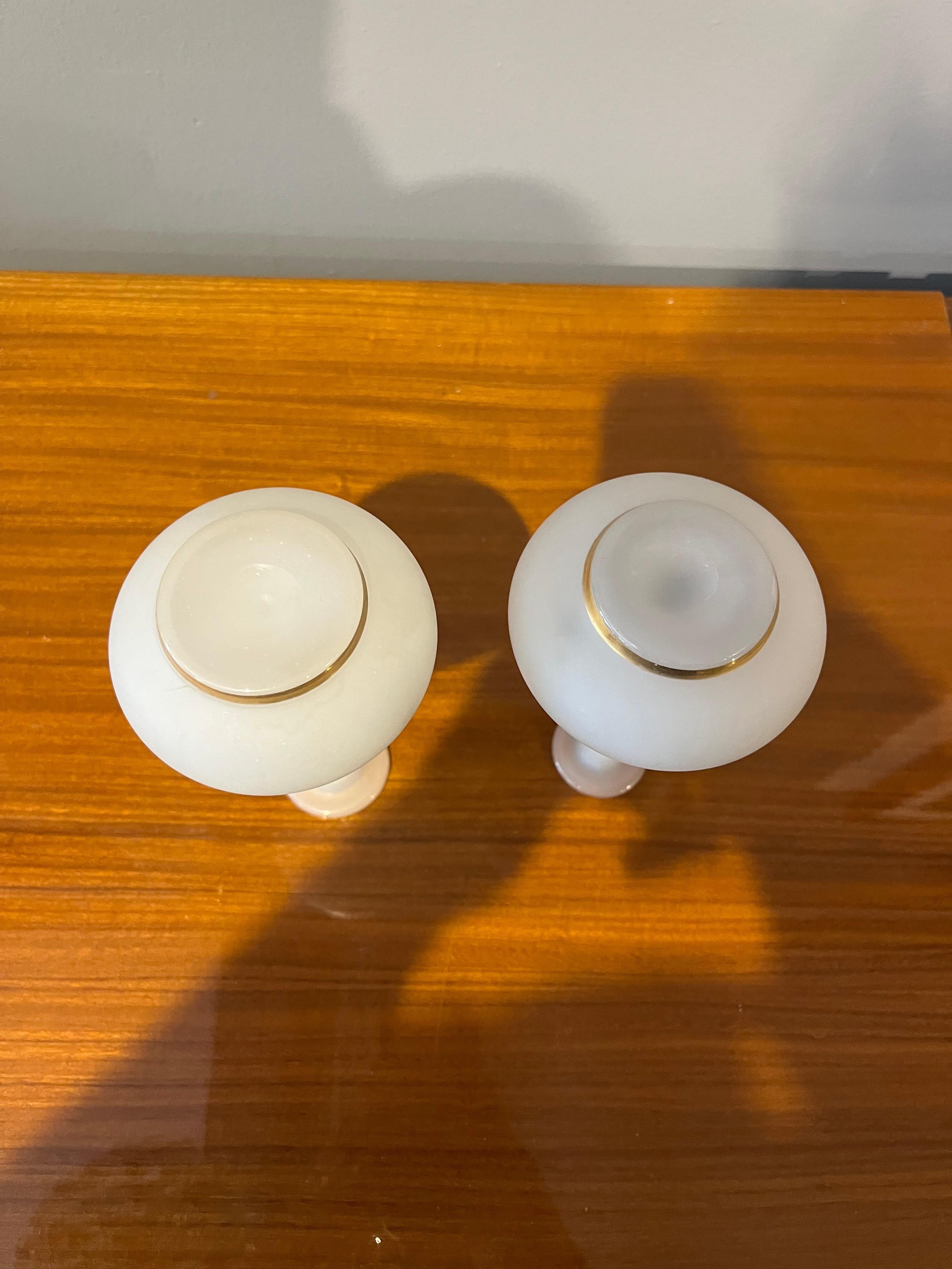 pair of late nineteenth-century vases Vidrio opalino en venta