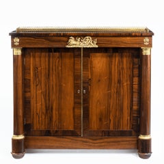 Pair of Late Regency Rosewood Side Cabinets, in the French Empire Style