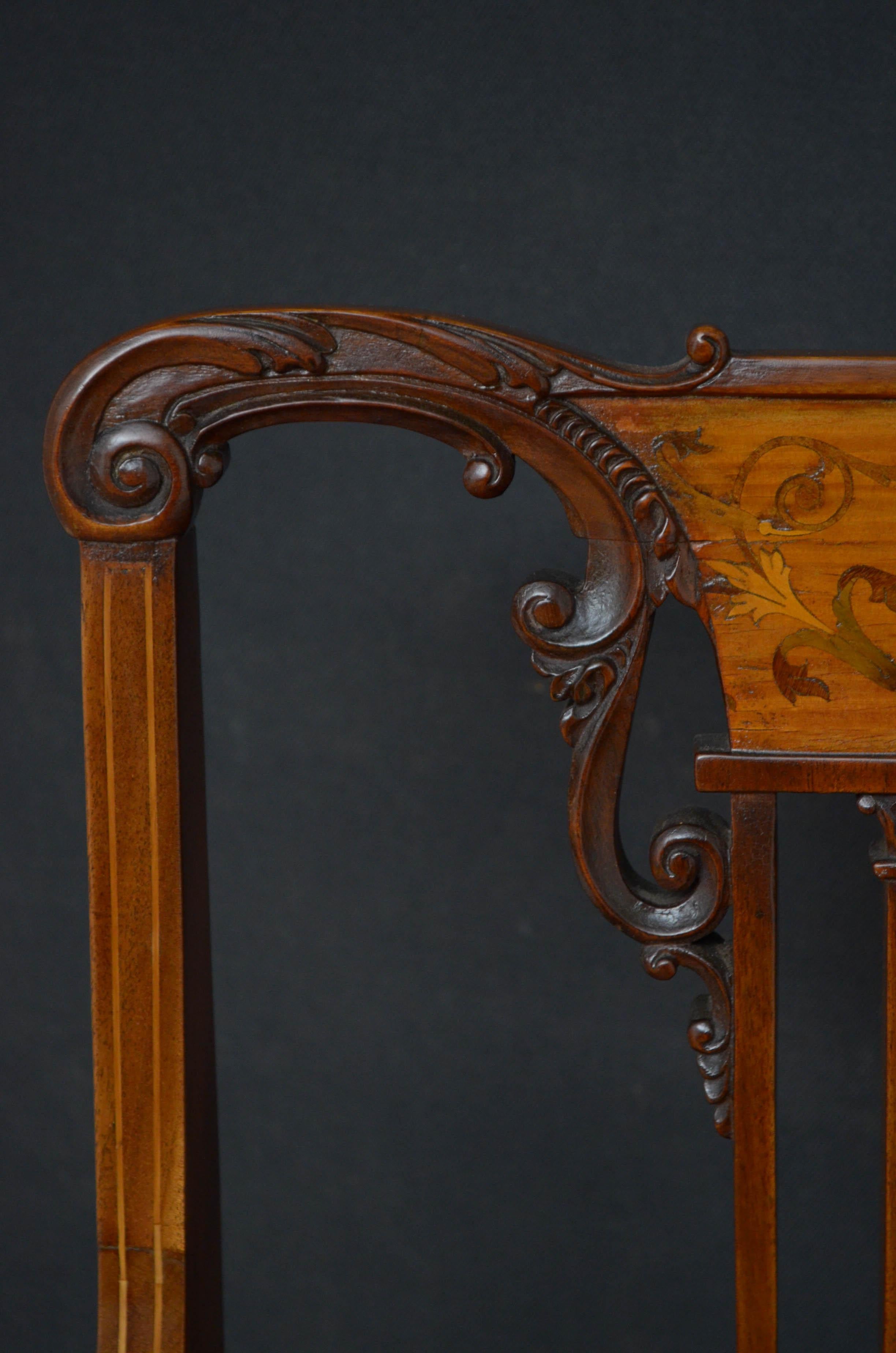 European Pair of Late Victorian Carver Chairs in Mahogany