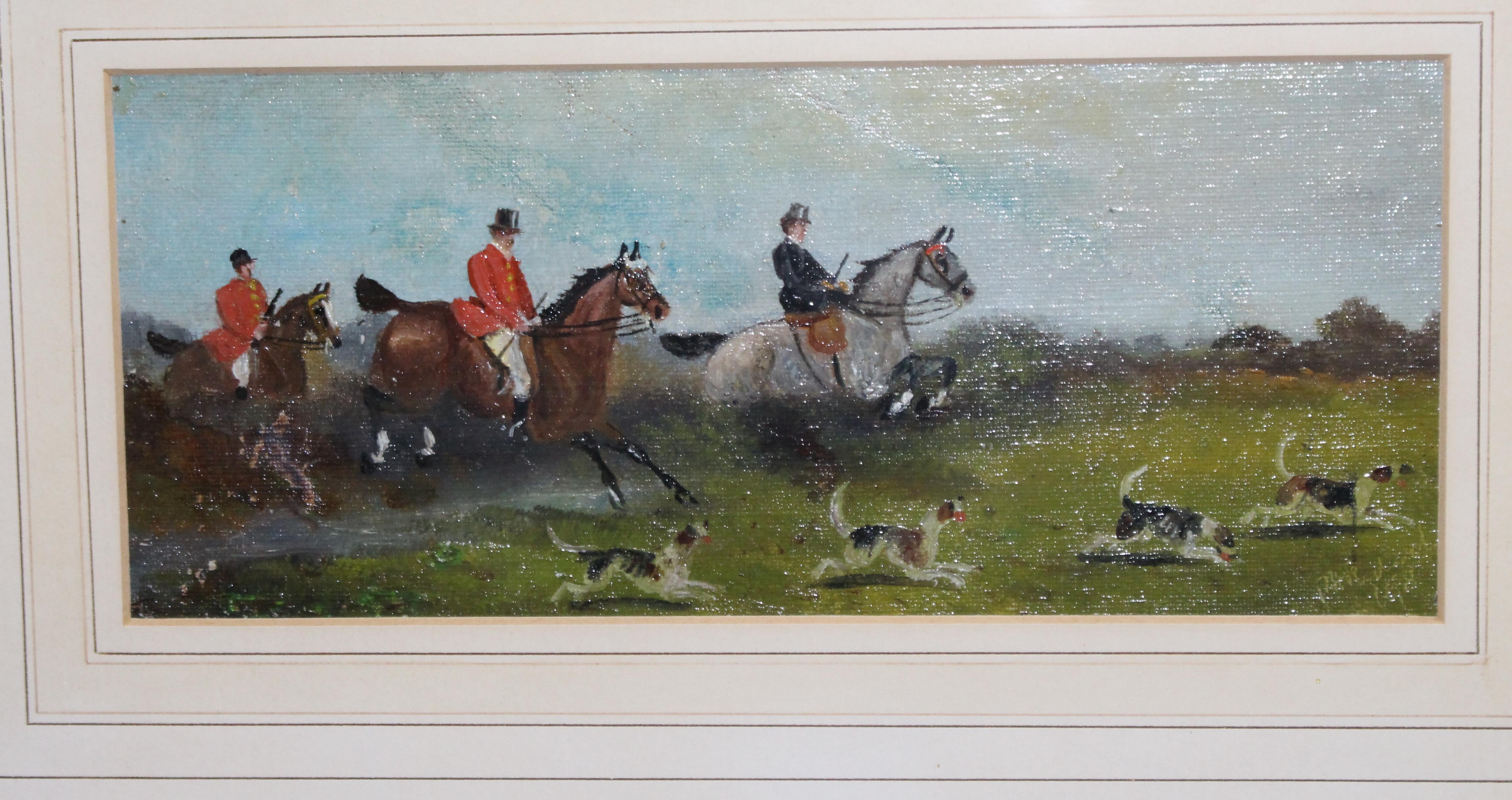 Pair of Late Victorian Fox Hunting Paintings For Sale 6