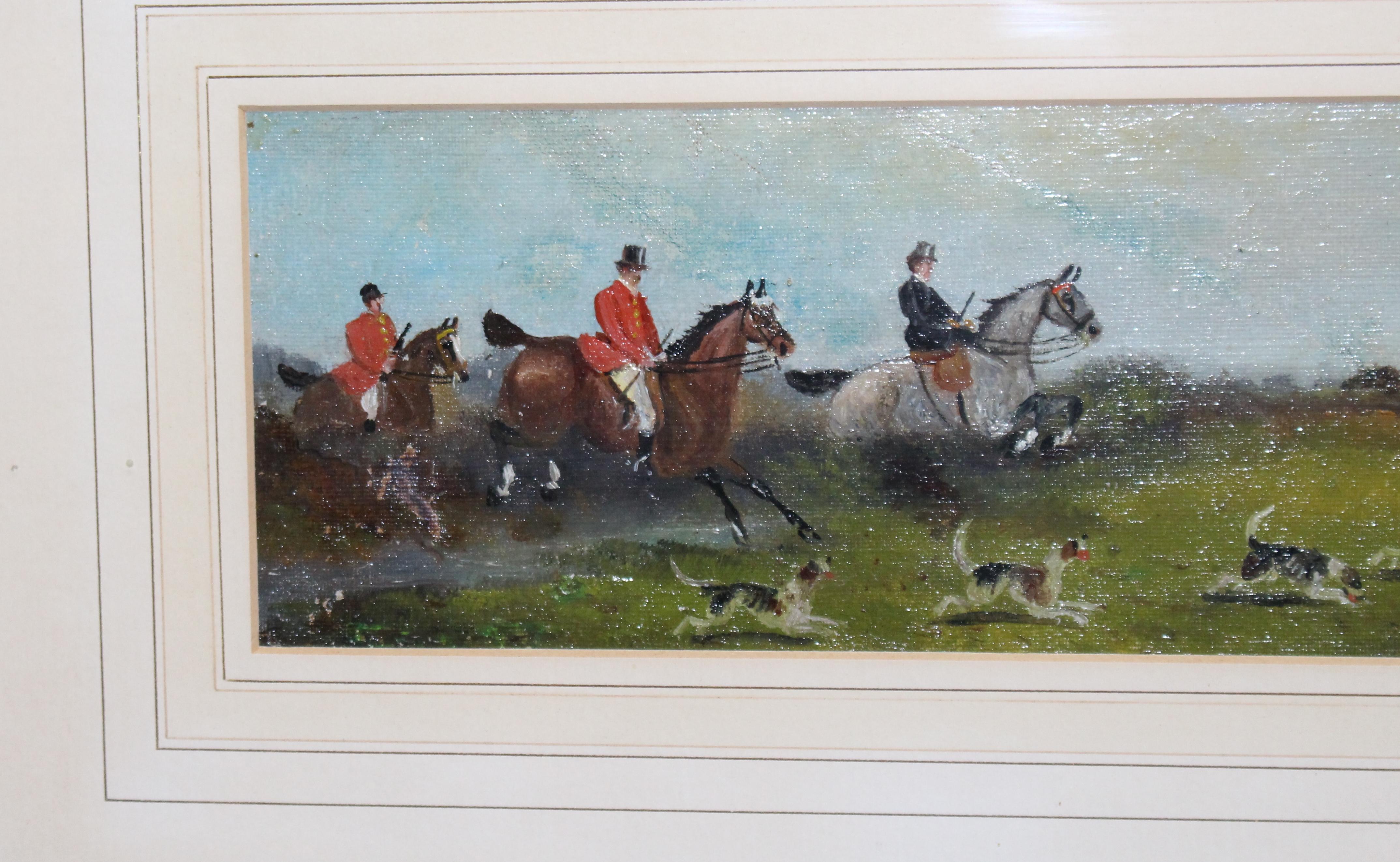 Pair of Late Victorian Fox Hunting Paintings For Sale 7