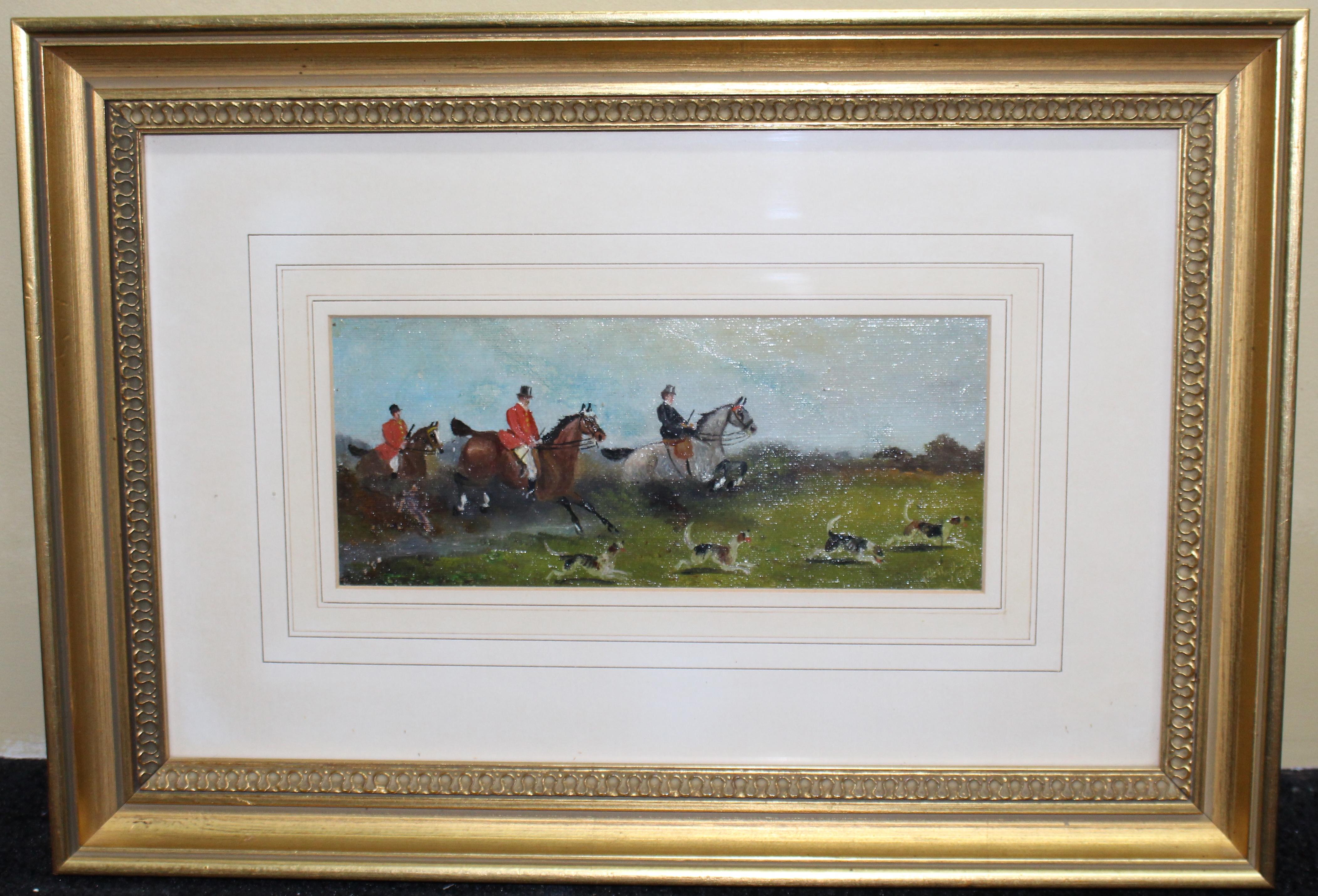 Pair of Late Victorian Fox Hunting Paintings For Sale 5