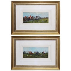 Pair of Late Victorian Fox Hunting Paintings