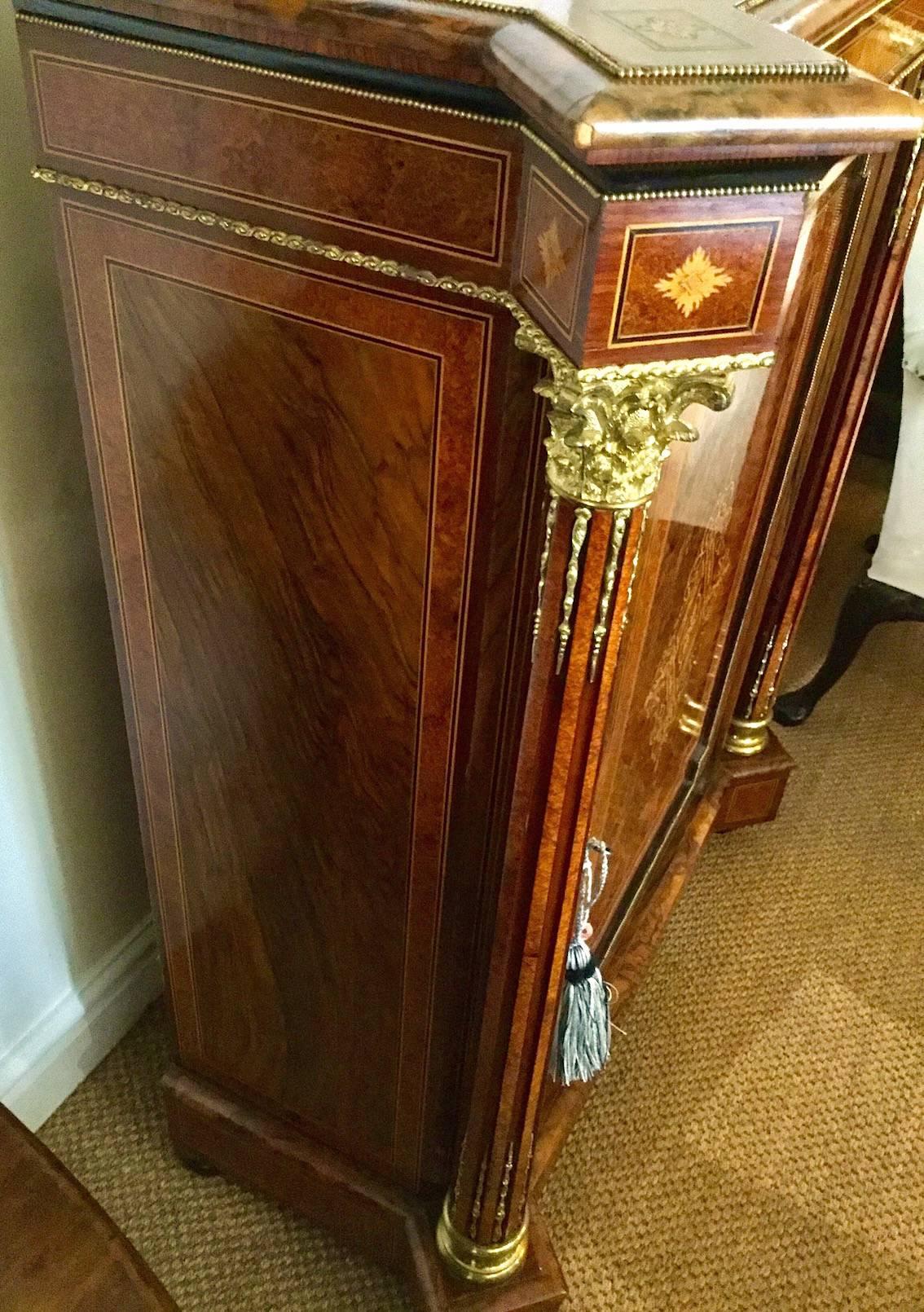 19th Century Pair of Late Victorian Side Cabinets, circa 1880
