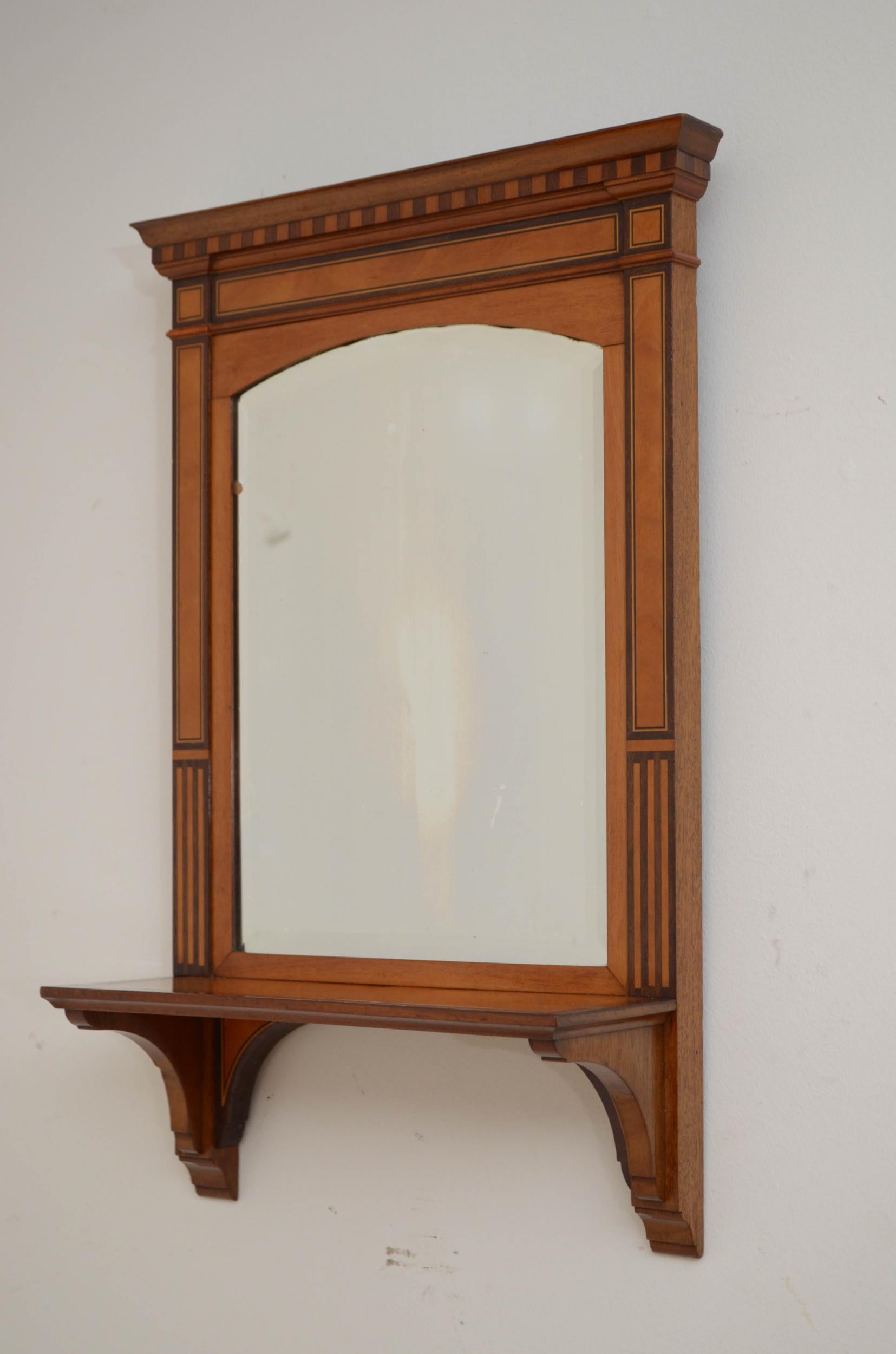 Pair of Late Victorian Wall Mirrors in Satinwood 5