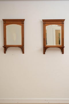 Pair of Late Victorian Wall Mirrors in Satinwood