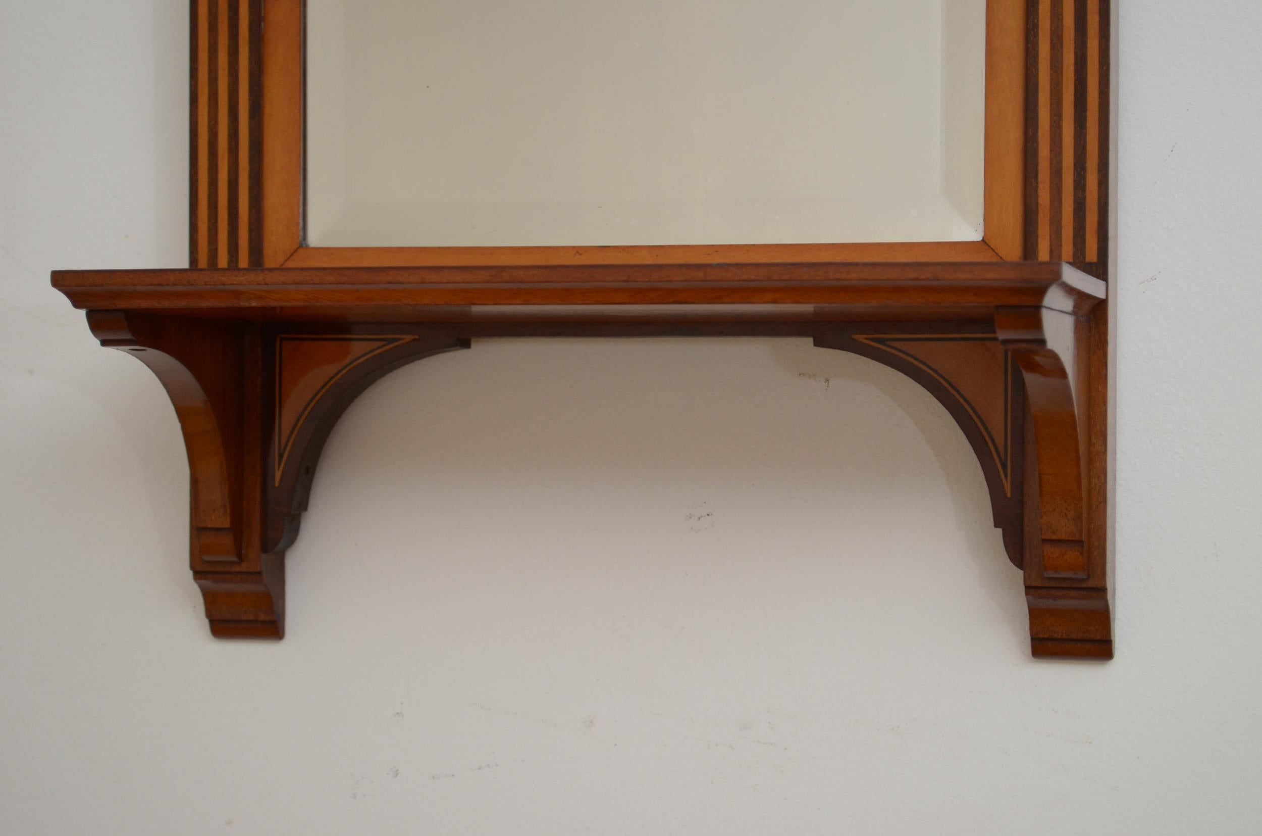 Pair of Late Victorian Wall Mirrors in Satinwood 2