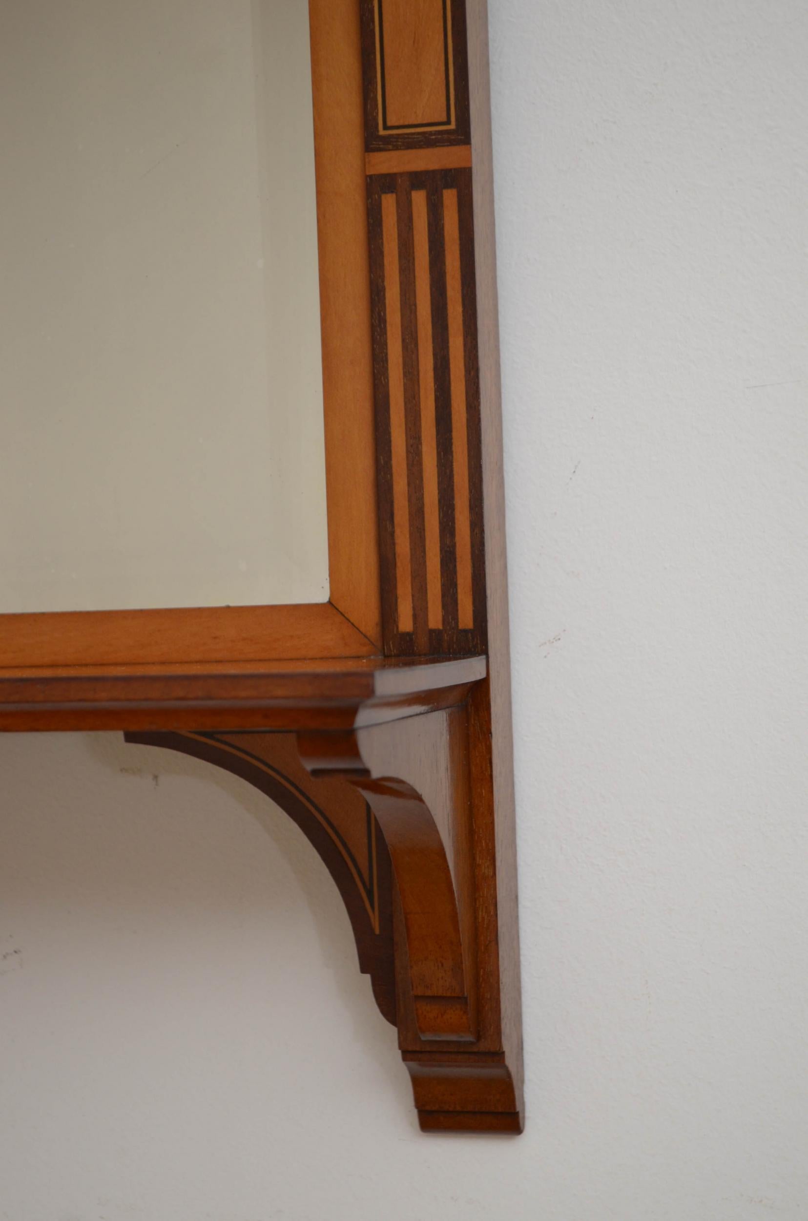 Pair of Late Victorian Wall Mirrors in Satinwood 4