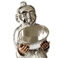 Pareja Rosior de "Niños Risueños" en Plata de Ley y Madera