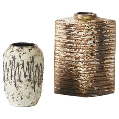 Pair of Lava Pottery Vases by Carstens, Germany, 1960s