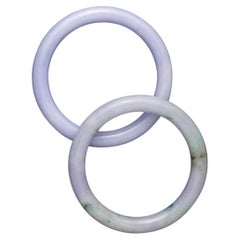 Pair of Lavender Jadeite Bangle Bracelets